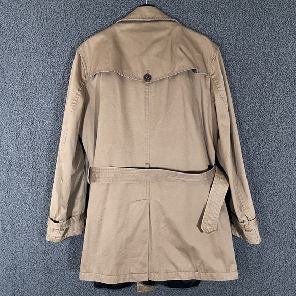 Banana Republic Double Breasted Lined Trench Coat - Men's Size L - Tan - Picture 4 of 11